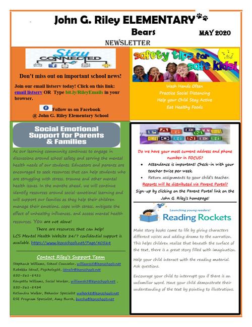 JGR May 2020 Newsletter 